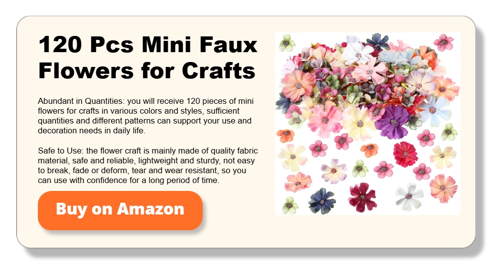 120 Pcs Mini Faux Flowers for Crafts