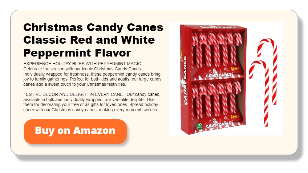 Christmas Candy Canes Classic Red and White Peppermint Flavor