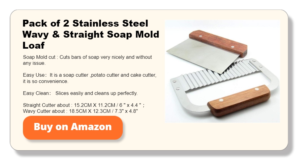 Pack of 2 Stainless Steel Wavy & Straight Soap Mold Loaf