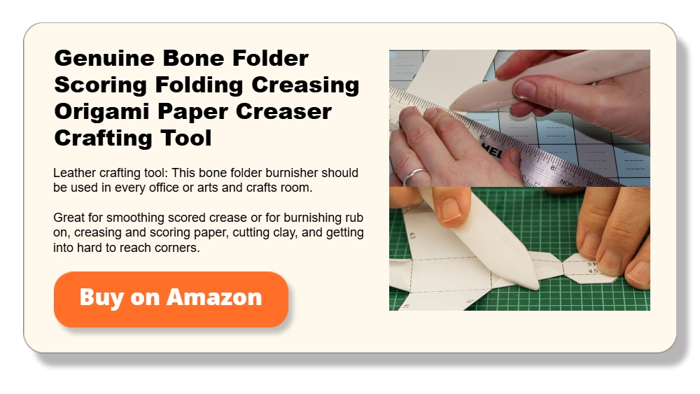 Genuine Bone Folder Scoring Folding Creasing Origami Paper Creaser Crafting Tool