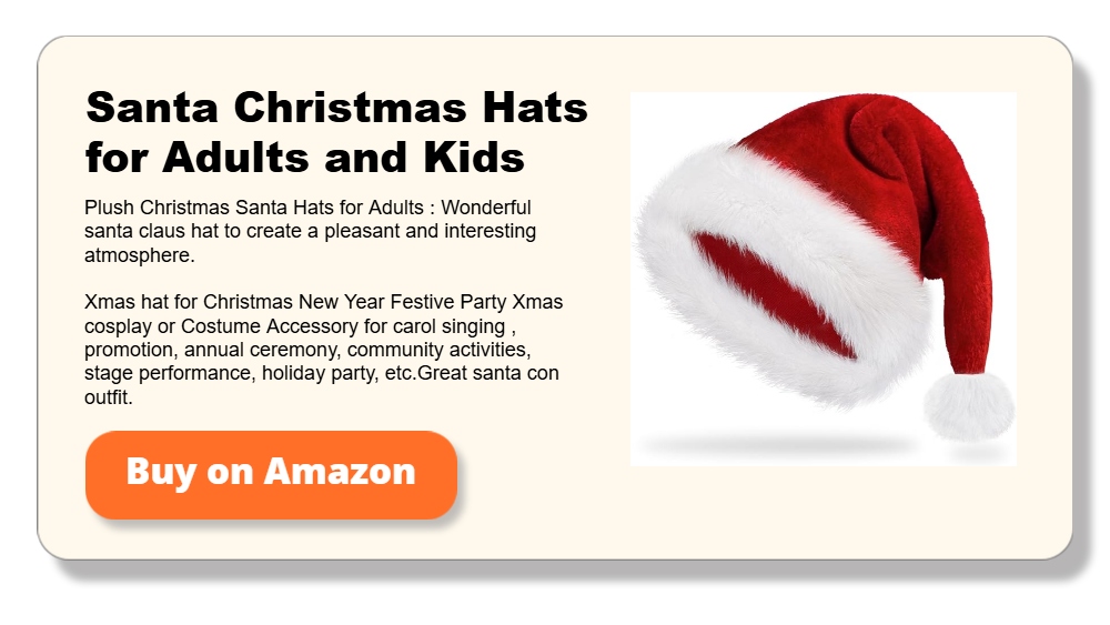 Santa Christmas Hats for Adults and Kids